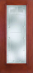 WDMA 34x80 Door (2ft10in by 6ft8in) Exterior Mahogany Fiberglass Impact HVHZ Door Full Lite With Stile Lines Maple Park 6ft8in 1