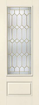 WDMA 34x96 Door (2ft10in by 8ft) Exterior Smooth Fiberglass Impact Door 8ft 3/4 Lite Crystalline 2