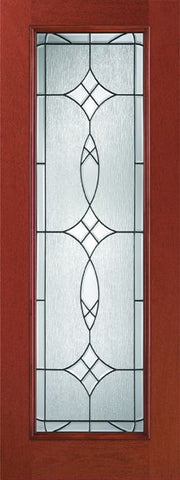 WDMA 34x96 Door (2ft10in by 8ft) Exterior Mahogany Fiberglass Impact Door 8ft Full Lite With Stile Lines Blackstone 1