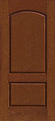 WDMA 36x80 Door (3ft by 6ft8in) Exterior Rustic Fiberglass Impact Door 6ft8in 2 Panel Soft Arch 1