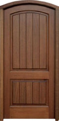 WDMA 36x80 Door (3ft by 6ft8in) Exterior Swing Mahogany Decatur Hendersonville Single Door/Arch Top 1