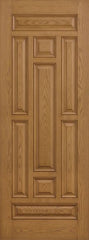 WDMA 36x80 Door (3ft by 6ft8in) Exterior Oak 8ft 9 Panel Classic-Craft Collection Single Door Clear Low-E 1