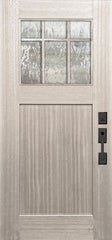 WDMA 36x80 Door (3ft by 6ft8in) Exterior Mahogany 36in x 80in Craftsman Marginal 6 Lite SDL 1 Panel Door 1