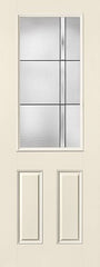 WDMA 36x96 Door (3ft by 8ft) Exterior Smooth Fiberglass Impact Door 8ft 1/2 Lite Axis 1