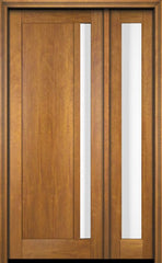 WDMA 38x80 Door (3ft2in by 6ft8in) Exterior Swing Mahogany 111 Windermere Shaker Single Entry Door Sidelight 2