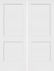 WDMA 40x80 Door (3ft4in by 6ft8in) Interior Barn Smooth 80in Monroe 2 Panel Shaker Solid Core Double Door|1-3/8in Thick 1