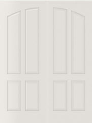 WDMA 40x80 Door (3ft4in by 6ft8in) Interior Bifold Smooth 4060 MDF Pair 4 Panel Arch Panel Double Door 2
