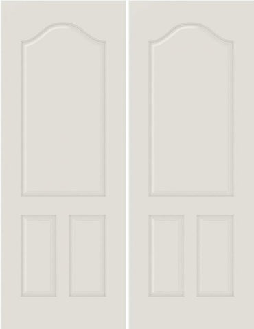 WDMA 40x84 Door (3ft4in by 7ft) Interior Bifold Smooth 3220 MDF 3 Panel Arch Panel Double Door 1