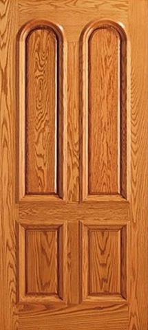 WDMA 42x80 Door (3ft6in by 6ft8in) Exterior Mahogany 4 Panel Arch Panel Raised Moulding Single Door 1