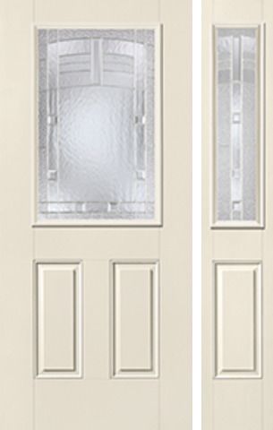 WDMA 44x80 Door (3ft8in by 6ft8in) Exterior Smooth MaplePark Half Lite 2 Panel Star Door 1 Side 1