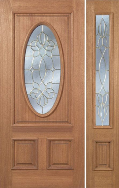 WDMA 46x80 Door (3ft10in by 6ft8in) Exterior Mahogany Maryvale Single Door/1side w/ CO Glass 1