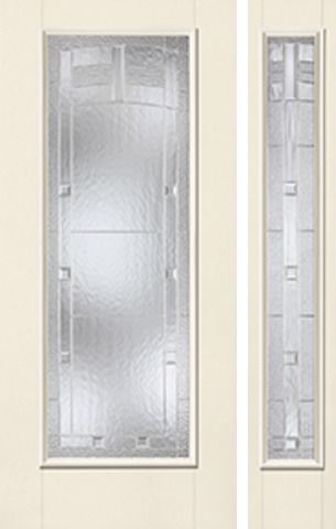 WDMA 46x80 Door (3ft10in by 6ft8in) Exterior Smooth MaplePark Full Lite W/ Stile Lines Star Door 1 Side 1