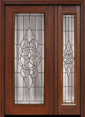 WDMA 46x80 Door (3ft10in by 6ft8in) Exterior Cherry 80in Full Lite Brazos / Walnut Door /1side 1