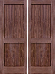 WDMA 48x80 Door (4ft by 6ft8in) Interior Walnut 80in 2 Panel Square Sticking Compression Fit Double Door 1