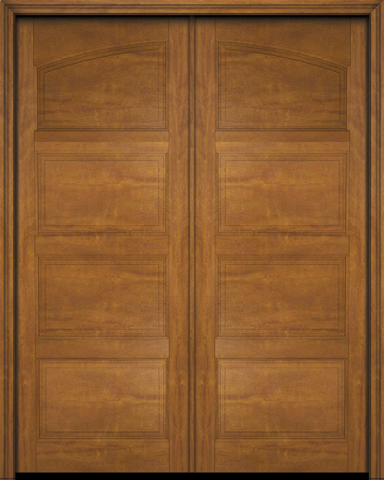 WDMA 48x80 Door (4ft by 6ft8in) Interior Swing Mahogany Arch Top 4 Panel Transitional Exterior or Double Door 2