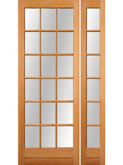 WDMA 48x96 Door (4ft by 8ft) Exterior Fir 1-3/4in 18 Lite Doors 1 Sidelight 1