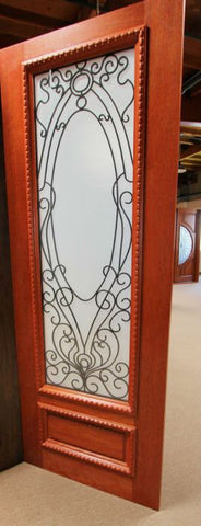 WDMA 52x80 Door (4ft4in by 6ft8in) Exterior Mahogany Victorian Ironwork Glass Door Two Sidelights 2