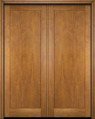 WDMA 52x96 Door (4ft4in by 8ft) Interior Swing Mahogany Modern Full Flat Cross Panel Shaker Exterior or Double Door 1