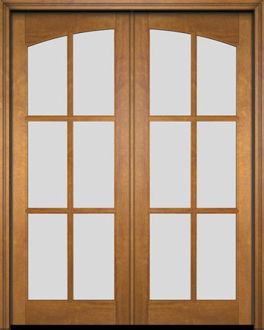 WDMA 52x96 Door (4ft4in by 8ft) Exterior Swing Mahogany Double Arch 6 Lite or Interior Door 1