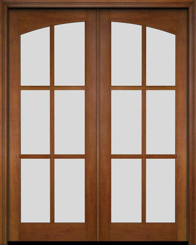 WDMA 52x96 Door (4ft4in by 8ft) Exterior Swing Mahogany Double Arch 6 Lite or Interior Door 4