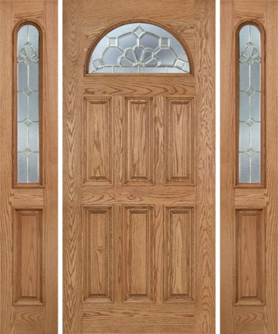 WDMA 54x80 Door (4ft6in by 6ft8in) Exterior Oak Merritt Single Door/2side w/ A Glass 1