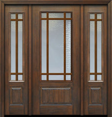 WDMA 56x80 Door (4ft8in by 6ft8in) Exterior Cherry IMPACT | 80in 3/4 Lite 1 Panel 9 Lite SDL Door /2side 1