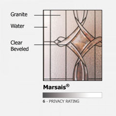 WDMA 56x80 Door (4ft8in by 6ft8in) Exterior Cherry 80in 1 Panel 3/4 Lite Marsais / Walnut Door /2side 2