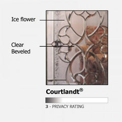 WDMA 56x80 Door (4ft8in by 6ft8in) Exterior Cherry 80in 1 Panel 3/4 Arch Lite Courtlandt / Walnut Door /2side 2