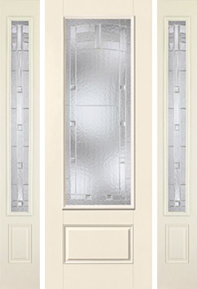 WDMA 58x96 Door (4ft10in by 8ft) Exterior Smooth MaplePark 8ft 3/4 Lite 1 Panel Star Door 2 Sides 1