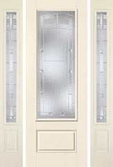 WDMA 58x96 Door (4ft10in by 8ft) Exterior Smooth MaplePark 8ft 3/4 Lite 1 Panel Star Door 2 Sides 1