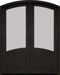 WDMA 60x78 Door (5ft by 6ft6in) Exterior Swing Mahogany 2/3 Arch Lite Arch Top Double Entry Door 2
