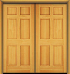 WDMA 60x84 Door (5ft by 7ft) Exterior Fir 84in 6 Panel Double Door 1