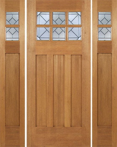 WDMA 60x84 Door (5ft by 7ft) Exterior Mahogany Randall Single Door/2side w/ Q Glass 1