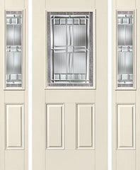 WDMA 62x80 Door (5ft2in by 6ft8in) Exterior Smooth SaratogaTM Half Lite 2 Panel Star Door 2 Sides 1