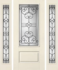 WDMA 62x80 Door (5ft2in by 6ft8in) Exterior Smooth Salinas 3/4 Lite 1 Panel Star Door 2 Sides 1