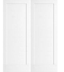 WDMA 64x80 Door (5ft4in by 6ft8in) Interior Swing Pine 80in Primed 1 Panel Shaker Double Door | 4020E 1