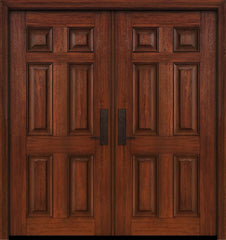 WDMA 64x80 Door (5ft4in by 6ft8in) Exterior Cherry IMPACT | 80in Double 6 Panel Door 1