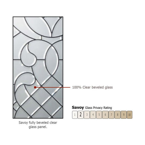 WDMA 64x80 Door (5ft4in by 6ft8in) Exterior Mahogany 80in Double Full Lite Savoy Door 2