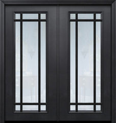 WDMA 64x80 Door (5ft4in by 6ft8in) French 80in ThermaPlus Steel 9 Lite SDL Full Lite Double Door 1