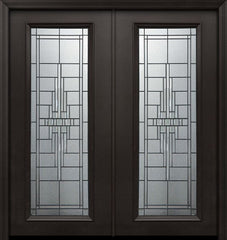 WDMA 64x80 Door (5ft4in by 6ft8in) Exterior 80in ThermaPlus Steel Remington Full Lite Double Door 1