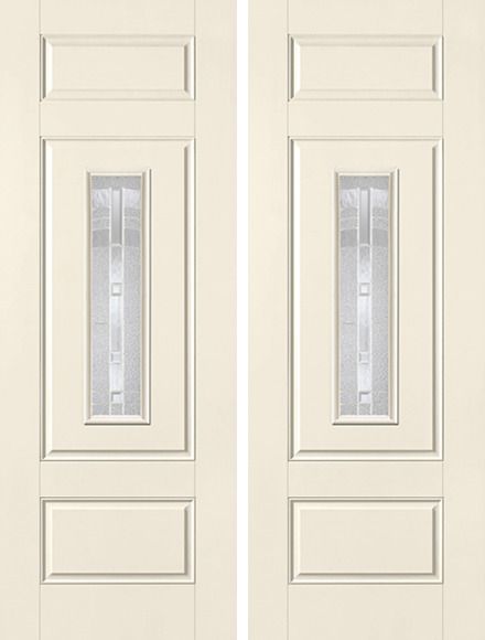 WDMA 64x96 Door (5ft4in by 8ft) Exterior Smooth MaplePark 8ft Center Lite 3 Panel Star Double Door 1