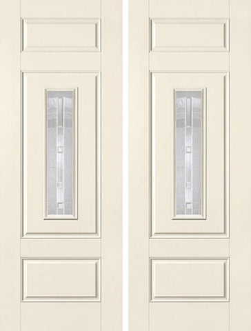 WDMA 64x96 Door (5ft4in by 8ft) Exterior Smooth MaplePark 8ft Center Lite 3 Panel Star Double Door 1