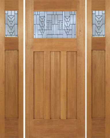 WDMA 66x80 Door (5ft6in by 6ft8in) Exterior Mahogany Biltmore Single Door/2side w/ A Glass 1