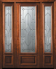 WDMA 66x96 Door (5ft6in by 8ft) Exterior Mahogany 42in x 96in 3/4 Lite Bourbon Street Door /2side 1