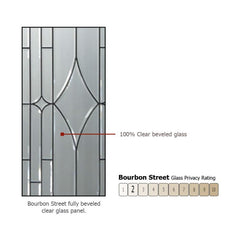 WDMA 66x96 Door (5ft6in by 8ft) Exterior Mahogany 42in x 96in 3/4 Lite Bourbon Street Door /2side 2