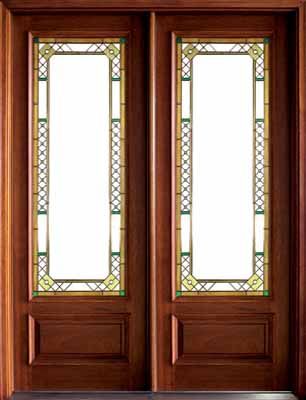 WDMA 68x78 Door (5ft8in by 6ft6in) Exterior Mahogany Rochester Double Wakefield 1