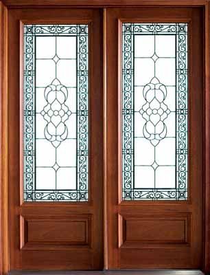 WDMA 68x78 Door (5ft8in by 6ft6in) Exterior Mahogany Lake Norman Double Wakefield 1