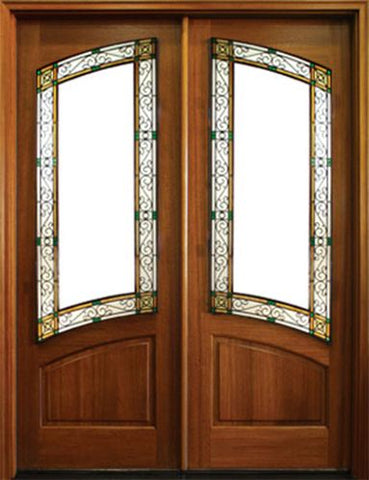 WDMA 68x78 Door (5ft8in by 6ft6in) Exterior Mahogany Gloucester Double Aberdeen 1
