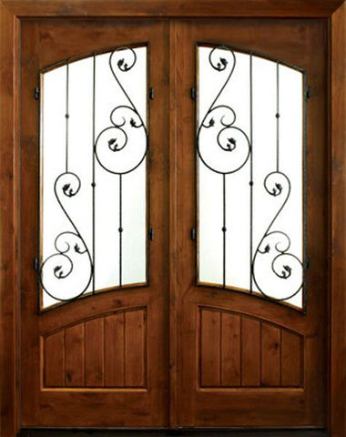 WDMA 68x78 Door (5ft8in by 6ft6in) Exterior Knotty Alder Keowee Tanglewood Double Door 1