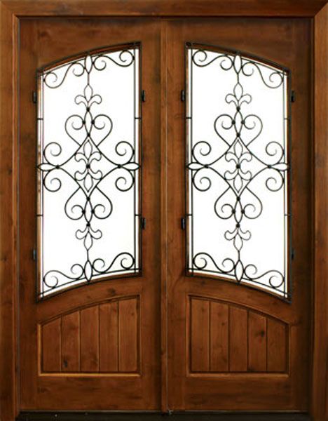 WDMA 68x78 Door (5ft8in by 6ft6in) Exterior Knotty Alder Keowee Gilford Double Door 1